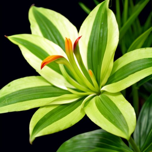 Цветущее амазонское лилия в уютной теплице.