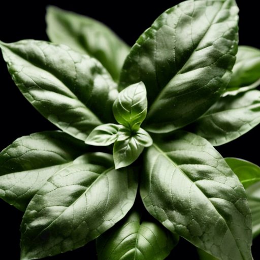 Яркий базилик с зелеными листьями, разные виды, текстуры и цвета, с сушеными листьями и бутылочками эфирного масла на деревянном столе.