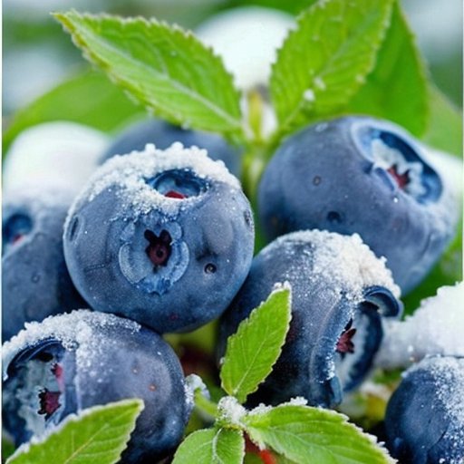 Норвежский пейзаж с ягодами черники в разных стадиях созревания и сменой сезонов.