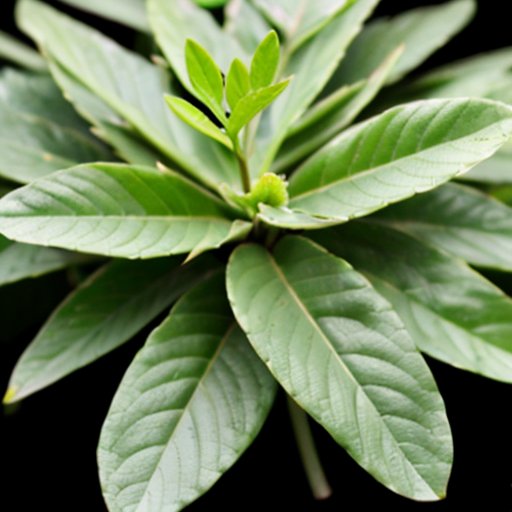 Чёрный корень в ярком саду с зелеными листьями и цветами.