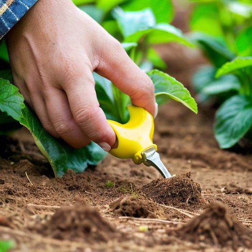 Сельскохозяйственное поле с разнообразными культурами, удобрение и инструменты для точного дозирования.