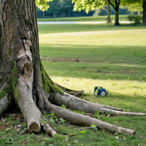 Сравнение умирающих тополей и здоровой экосистемы с инструментами для удаления деревьев и экологичными альтернативами.