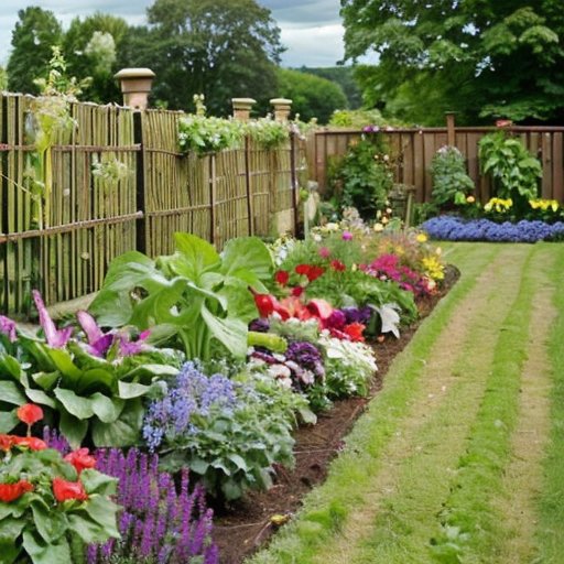 Сад с капустой, защищённой агроволокном и сетками, на фоне полезных растений под ясным небом.