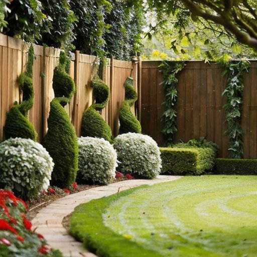 Красивая плетеная структура из ивы в спокойном саду, окруженная зеленью и цветами.