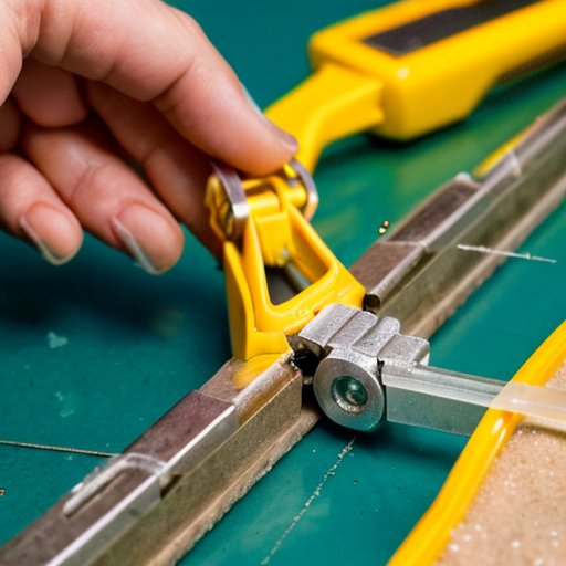 Организованный верстак для ремонта очков с материалами и инструментами.