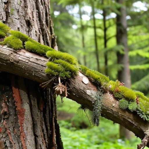 Здоровая еловая сосна в ярком лесу с зеленой хвоей и видимой корневой системой, окруженная шишками и опавшей хвоей.