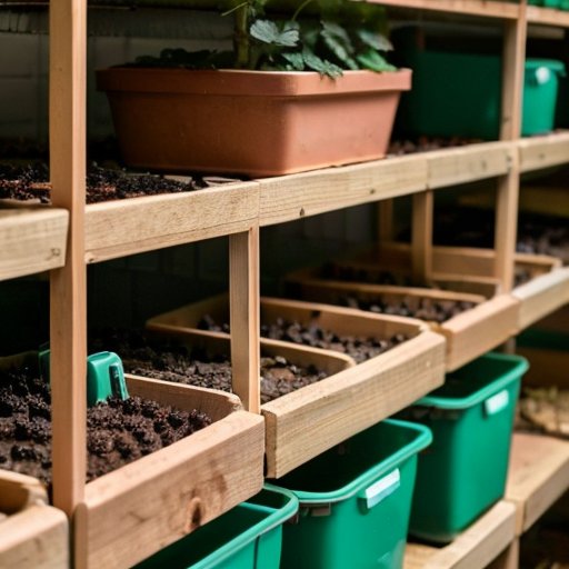 Упорядоченное хранилище для саженцев винограда с оптимальными условиями.