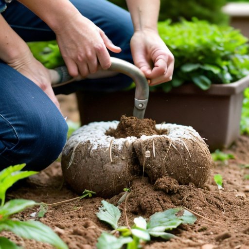 Пересадка здоровой ели в саду: этапы с выкапыванием, подготовкой ямы и установкой.