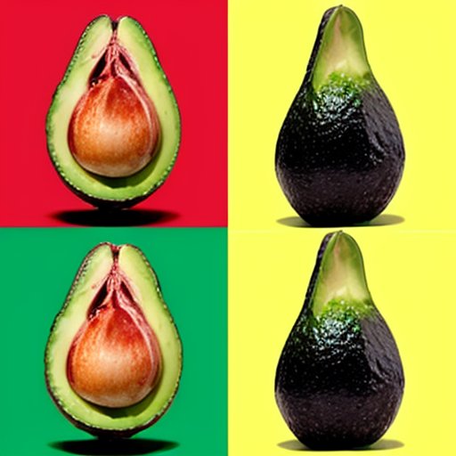 Разделенный авокадо: одна половина спелая, другая перезревшая, на фоне методов созревания.