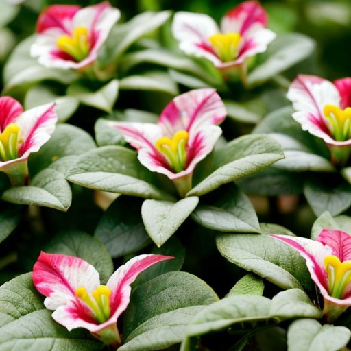 Яркая теплица с рассадой петуний, разного роста, зелеными листьями и цветами, с указателями температуры и влажности.