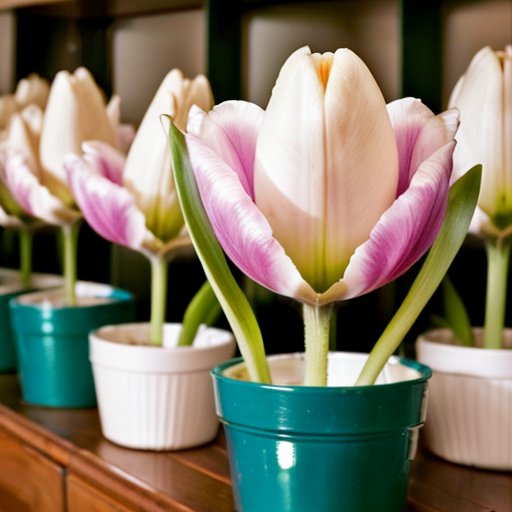 Организованное хранилище для тюльпанов с контейнерами, вентиляцией и контролем влажности.