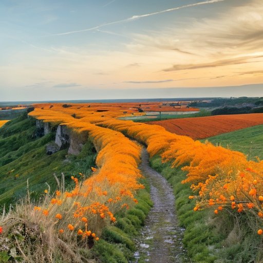 Контрастный ландшафт: заросли облепихи и поврежденные сельскохозяйственные культуры.