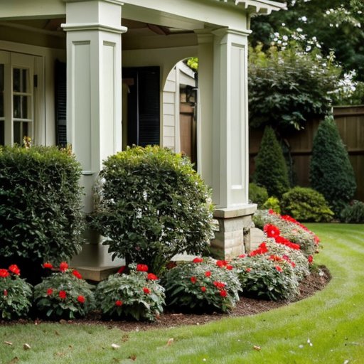 Дерево груши в саду с подготовленной ямой для пересадки, инструментами и ухоженной почвой.