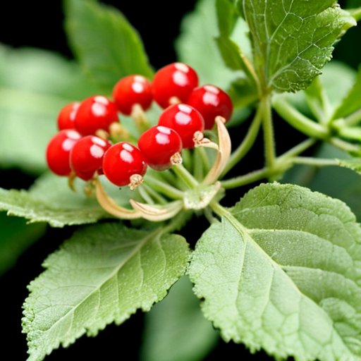 Красная смородина с зелеными листьями и голым стеблем на фоне морозной и засушливой погоды, с элементами заботы.