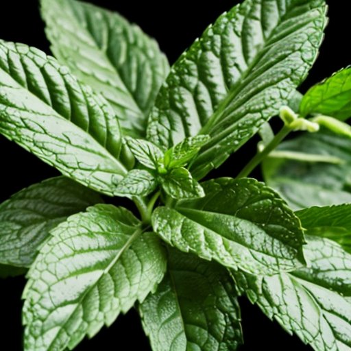 Свежая мятная растительность с садовыми ножницами на фоне ярких трав и солнечного света.