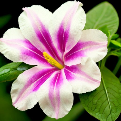 Цветущий сад с петуниями, обозначенными питательными веществами и органическими удобрениями.