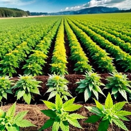 Яркое сельскохозяйственное поле с здоровыми культурами и увядающими сорняками, контрастирующие цвета, символизирующие эффективность гербицидов.