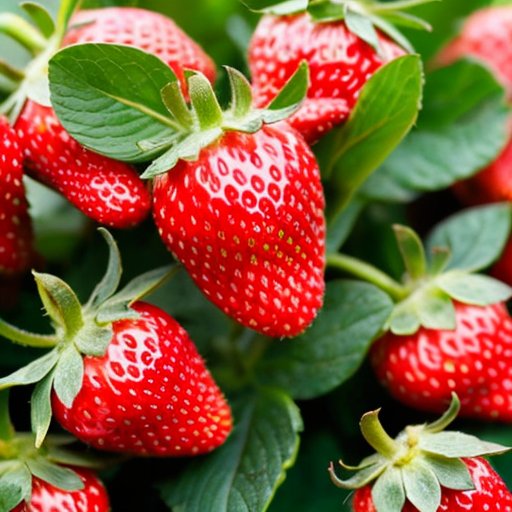 Яркий клубничный куст в саду с красными ягодами и зелеными листьями, демонстрирующий методы размножения.