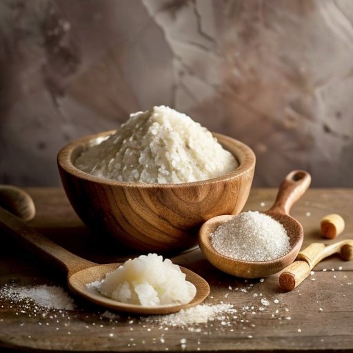 Деревянный кухонный стол с салом, банками с рассолом и специями, уютная атмосфера.