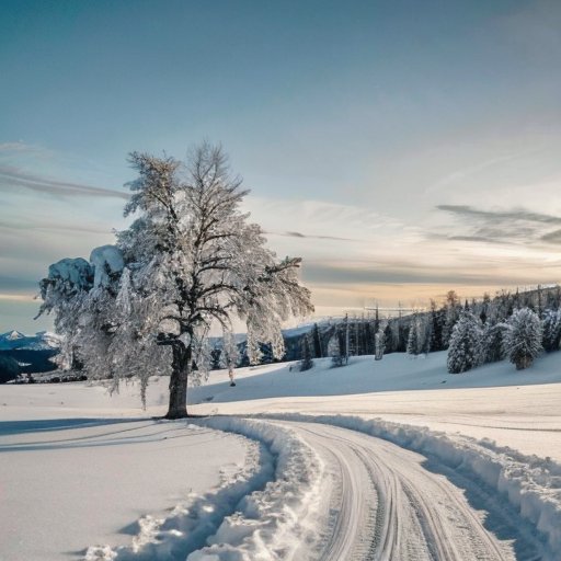 Кипарис в зимнем ландшафте Урала, укрытый мешковиной и соломой, с инеем на ветвях.